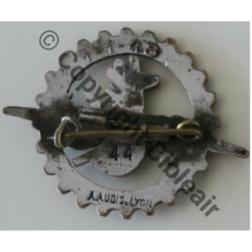 NH  CRRT.85 A.AUGIS.LYON 1Li en creux  1.1.48  en relief Bol fenetre rectangle Dos lisse irreg No44 Src.Y.GENTY Collect JM 